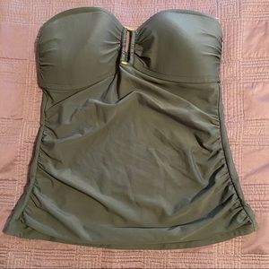 dark green bathing suit top